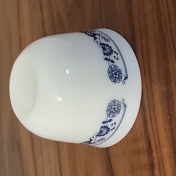 Pyrex Corelle Corning Old Town Blue Onion White Milk Glass Coffee Tea Flat Cup - Picture 9 of 15
